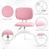 thumbnail of Bürostuhl Drehstuhl ergonomisch höhenverstellbar ohne Armlehnen 53x48x90 cm Rosa Samtoptik mit mittlerer Rückenlehne fürs Homeoffice
