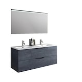 thumbnail of Mobile Bagno Sospeso 120cm Effetto Pietra Con Doppio Lavabo - Blu Effetto Pietra