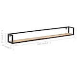 thumbnail of vidaXL Wandregale 2 Stk. 160 cm Raues Mangoholz