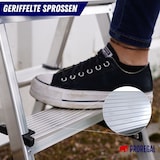 thumbnail of PROREGAL Stufenstehleiter ATLAS | beidseitig begehbar | 2x4 Stufen | Arbeitshöhe 2,41m | Traglast 125kg