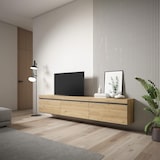 thumbnail of Mobile TV Soggiorno, Ampio spazio a disposizione, 240x35x45cm, Sospeso, da appendere, Stile moderno, Rovere _ 501_3