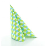 thumbnail of Sovie HOME Serviette Chicago in Blau-Grün aus Linclass® Airlaid 40 x 40 cm, 12 Stück - 3D-Optik