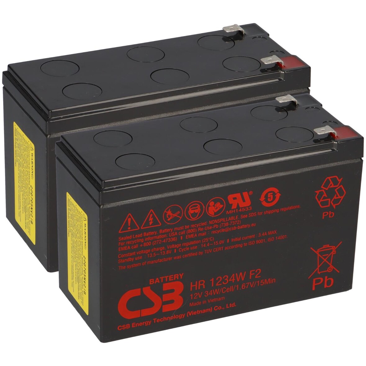 CSB-SCD33  kompatibler Akkusatz geeignet für APC RBC33 Plug & Play