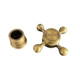 thumbnail of Ricambio maniglia vintage a stella per rubinetto bronzata, completa