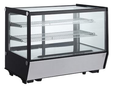 METRO Professional Vetrina refrigerata da tavolo GCV1160R, 88 x 56.8 x 68.6 cm, 169 L, argento / nero