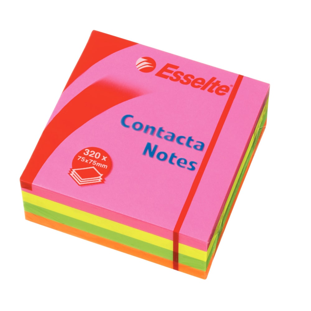 Cubo de notas Contacta em 4 cores neon