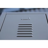 thumbnail of 3er Spind Umkleide Stahl Kleiderschränke Gaderobenschrank 3-türig Lichtgrau 510130