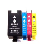 thumbnail of 4x Tintenpatronen kompatibel f. HP OfficeJet Pro 6970 ersetzt HP903 / HP903XL / HP907XL Tintenpatronen