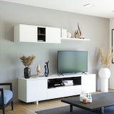 thumbnail of Parete Attrezzata Mobile Swiss Mobile Soggiorno TV Mensola Modulo Sospeso Salotto Legno Base Televisione Sala da Pranzo Design 200 x 41 x 46 cm Bianco