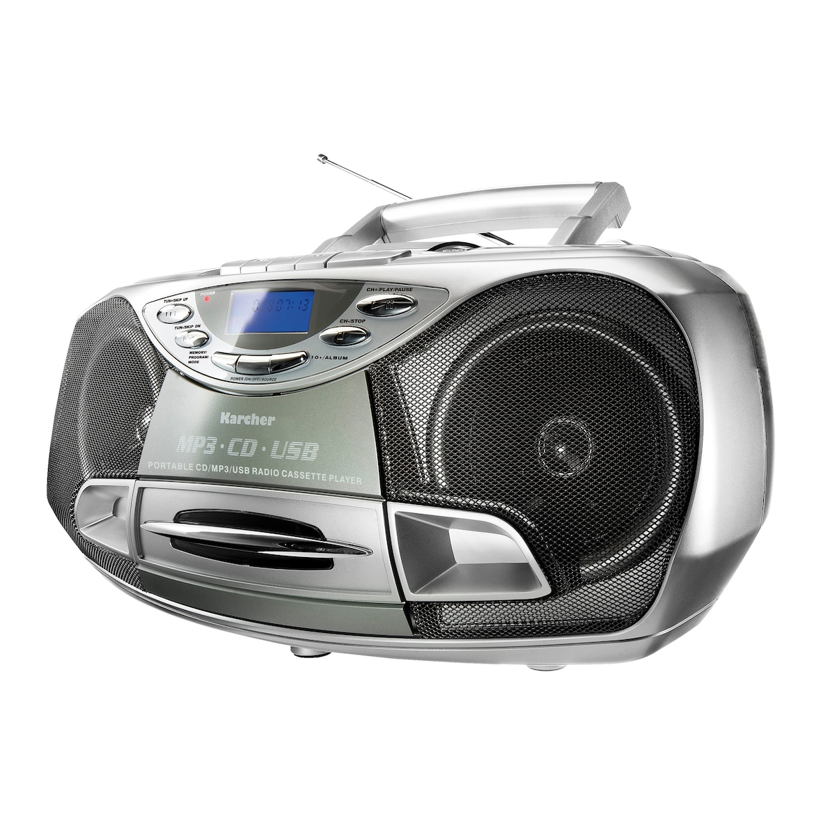 Karcher CD Radio RR 510(N) mit CD Player, UKW Radio, Kassettenspieler, MP3 Player über CD oder USB