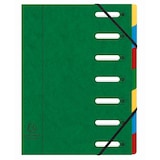 thumbnail of Exacompta - Réf. 5307E - Carton de 8 trieurs HARMONIKA - avec élastiques et fenêtres découpées   - 7 compartiments - pour A4 - couleurs assorties
