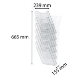 thumbnail of Exacompta 64758D 1x verticale wandfolderhouder met 6 vakken voor formaat A4, Office, transparant