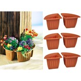 thumbnail of Eck-Blumentopf 6er-Set Terrakotta Pflanztopf Blumenkübel Pflanzkübel Pflanzgefäß Terrakotta