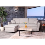 thumbnail of Hoekbank met bed box HWC-L17, bank L-vorm, ligvlak Nosag vering 228cm ~ beige