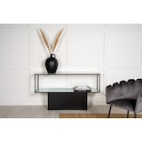 thumbnail of Maglehem Regal mit Ablage 35x130 cm Glas, schwarz.
