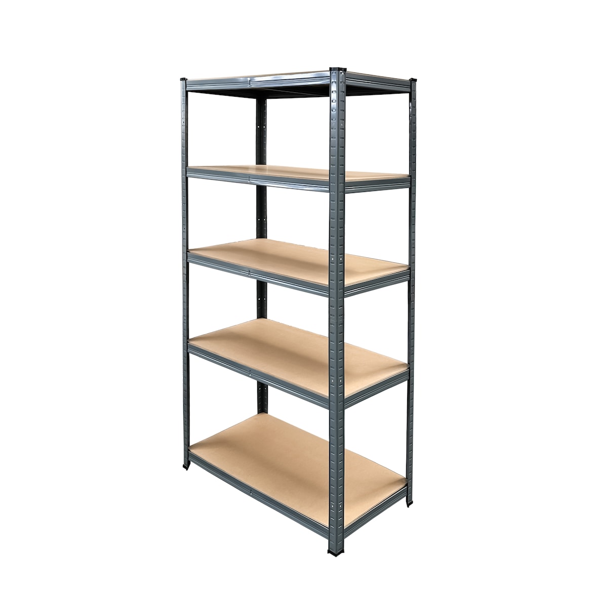 aro Étagère pour charges lourdes, métal, 90 x 45 x 180 cm, 5 étagères, capacité de charge de 175 kg par étagère, système de montage, gris