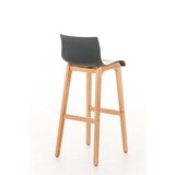 thumbnail of Décoshop26 - Tabouret de bar design scandinave x1 structure de 4 pieds en bois assise en plastique gris 10_0004944