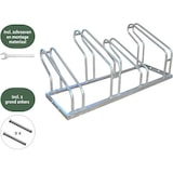 thumbnail of BRASQ Fietsenrek voor 4 Fietsen - Fietsentandaard - Fietsrek - Fietsbeugel voor Vloer Inclusief bevestigingsmateriaal - Zilver