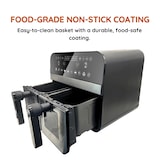 thumbnail of Friteuse à air chaud Airfryer numérique double panier 2400W Acier Inoxydable avec fenêtre 9L  CNAFD45WS usage non-intensif Comfy Nest