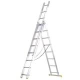 thumbnail of Escalera Aluminio 3 Tramos 9+9+9 Peldaños.Plegable, Telescópica, Antideslizante, Resistente.
