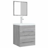 thumbnail of vidaXL Badschrank mit Spiegel Grau Sonoma 41x38,5x48 cm