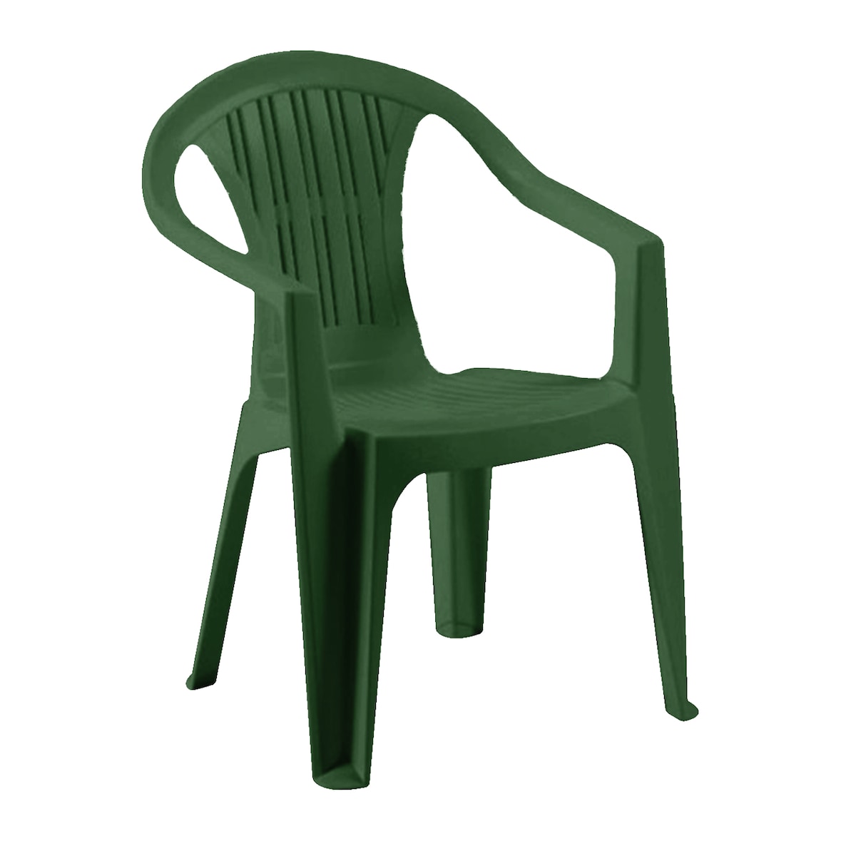Sedia da Giardino Impilabile Poltrona Ratak Bica Sedie con Braccioli da Esterno in Plastica Verde 56x54x79h cm