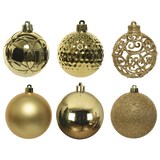 thumbnail of Tube de 37 Boules Dorées Décoratives pour Sapin de Noël Ø6Cm