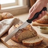 thumbnail of Pirge Ecco Brotmesser mit Wellenschliff 17,5 cm Schwarz für Schneiden von Brot, Bagels, Kuchen - Brötchenmesser