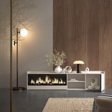 thumbnail of TV-Schrank, Lowboard, 212x50x35 cm, Für TV-Geräte bis zu 80", Elektrokamin XXL, Beige