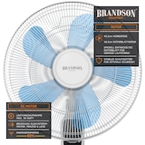 thumbnail of Brandson Standventilator DC Motor mit Fernbedienung + LED Display, Oszillation, Ventilator leise, Höhe verstellbar, energiesparend, Weiß