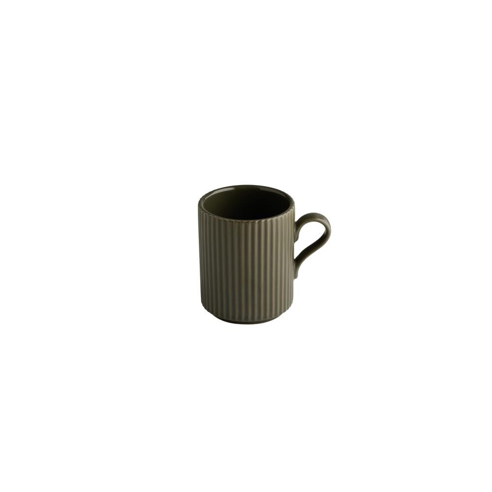 APS Koffiekopje THE GRID 6-delige set - porselein, Ø 7,5 cm, 240 ml, modderkleurig (bruin), stapelbaar