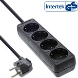 thumbnail of InLine® Steckdosenleiste, 4-fach Schutzkontakt, schwarz, 5m