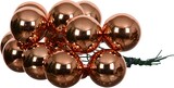 thumbnail of 12 Glaskugeln am Draht 2cm Weihnachtskugeln Spiegelbeeren glanz - kleine Dekokugeln Christbaumschmuck Weihnachtsdeko Brandy