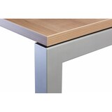 thumbnail of PROREGAL Schreibtisch Pavo | Ahorn | Silber Gestell | BxT 180x80cm | Arbeitshöhe 65-85cm | höhenverstellbar | O-Fuß-Gestell eckig