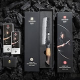 thumbnail of XinZuo - Damascus Nakiri 18 cm - X06 Mo Series - gemaakt van 67-laags damascus staal