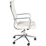 thumbnail of Silla de oficina de piel sintética Canby Blanco