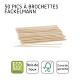 thumbnail of Lot de 50 piques en bois pour brochettes de 25 cm Fackelmann Nature