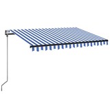 thumbnail of vidaXL Automatische Markise mit LED Windsensor 350x250 cm Blau Weiß