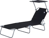 thumbnail of Outsunny tumbona de jardín plegable con toldo desmontable y regulable respaldo reclinable para terraza acampada al aire libre 187x58x36 cm