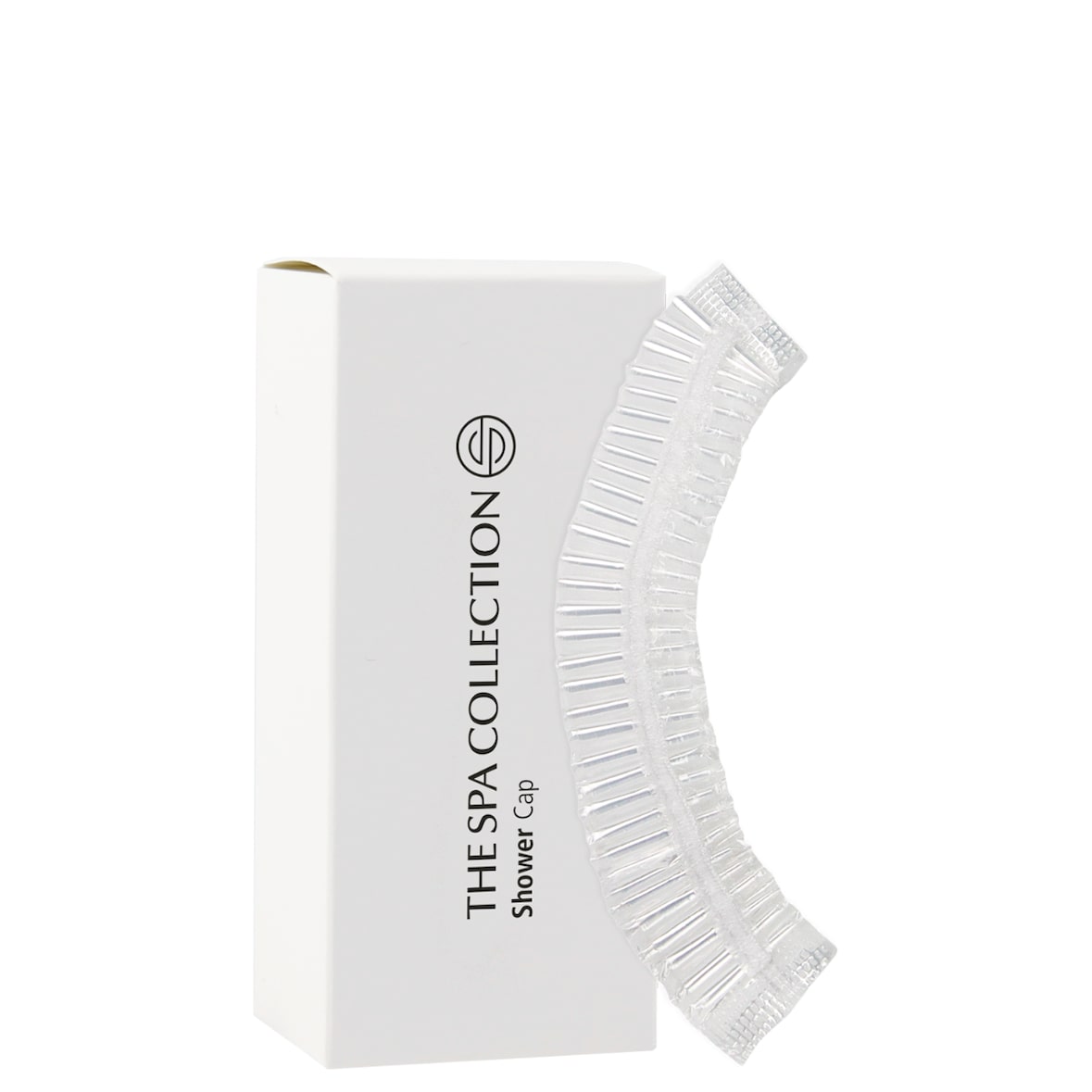 Duschhaube in weißer Papierschachtel - The Spa Collection (Karton mit 500 Stück)