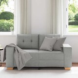 thumbnail of vidaXL Zweisitzer-Sofa mit Kissen Wolken-Grau Stoff