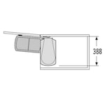 thumbnail of Hailo Abfallsammler 3416101 MF Swing bs Duo 16 Liter Edelstahl schwarz