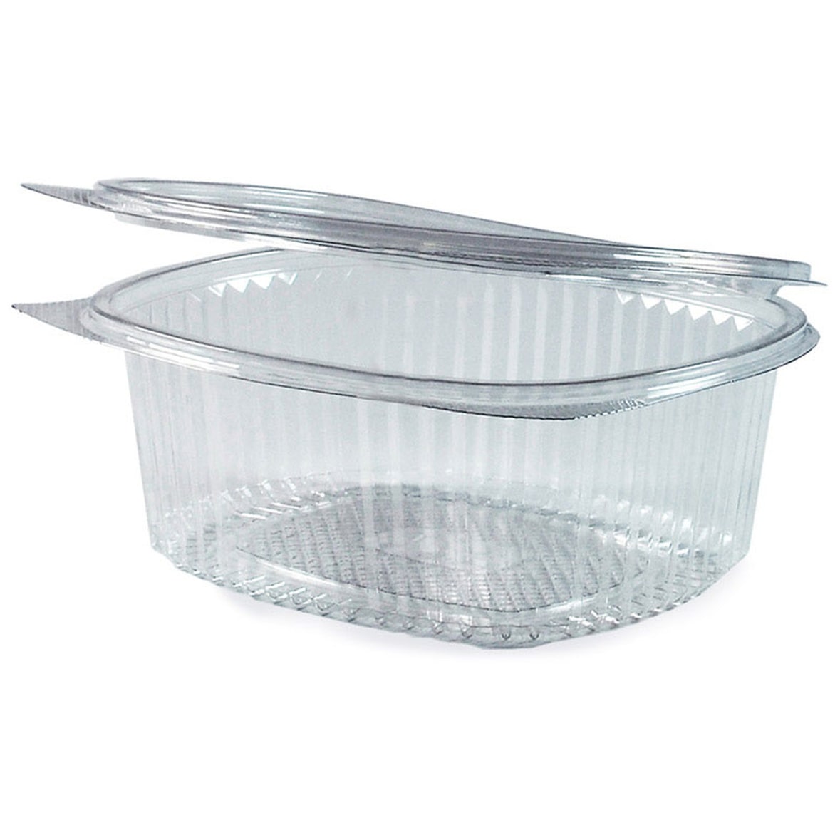 50x Feinkostbecher oval klar mit Deckel 750ml (PET)