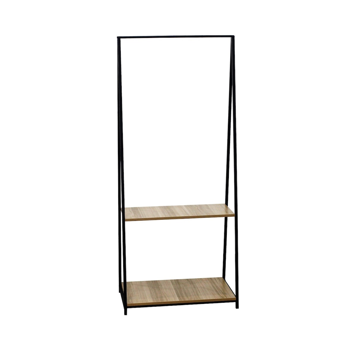 Metallgarderobe Dreieckige mit 2 Regalen Osto 150x64x40cm 7house