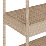 thumbnail of vidaXL Keukentrolley 3-laags poly rattan en massief acaciahout beige