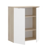 thumbnail of Dmora Mehrzweckschrank Gaviola, niedriger Multifunktionsschrank, Schrank mit 2 Türen, 79 x 40 x 96 cm, Weiß und Eiche