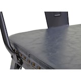 thumbnail of Banco 2 plazas HWC-H10, banco armario dos plazas banco comedor diseño industrial vintage imitación cuero ~ negro-gris