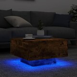 thumbnail of Table basse avec lumières LED chêne fumé 55x55x31 cm Modèle Atlas Infinite Industriel