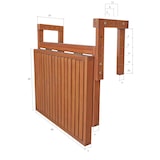 thumbnail of Balkontisch PADUA - Eukalyptus, Natur, 65x64x52cm | Gartentisch Balkon-Tisch Kleiner Tisch Terrassentisch Verandatisch