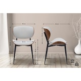 thumbnail of Bezoekersstoel Enid walnoot/creme/Stof